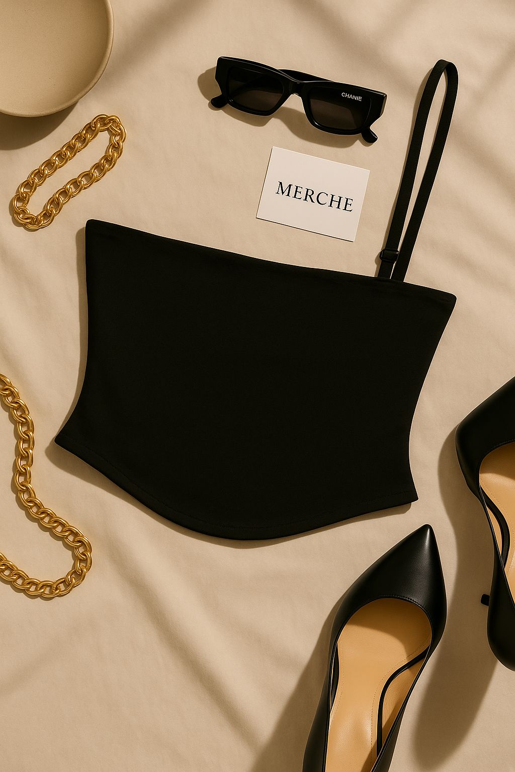 FOUND YOU ONE-SHOULDER CORSETED TOP