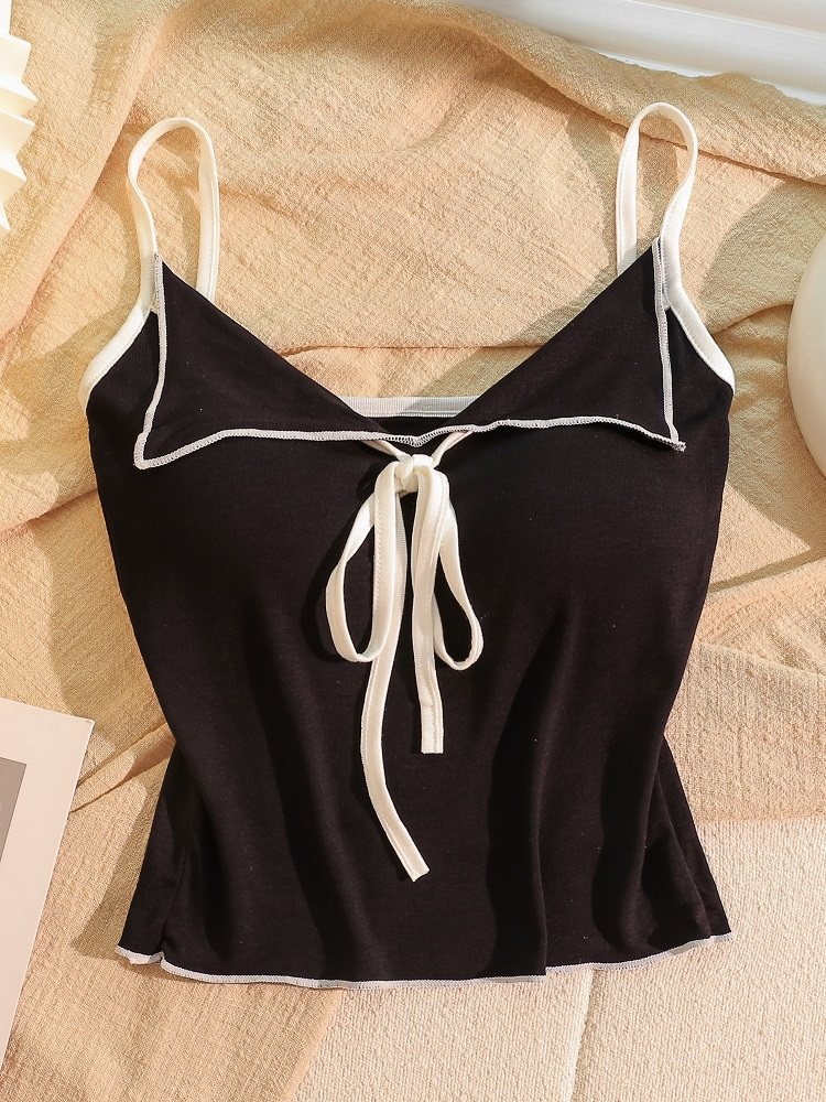 NEVER FRIENDS BLACK CAMI TOP
