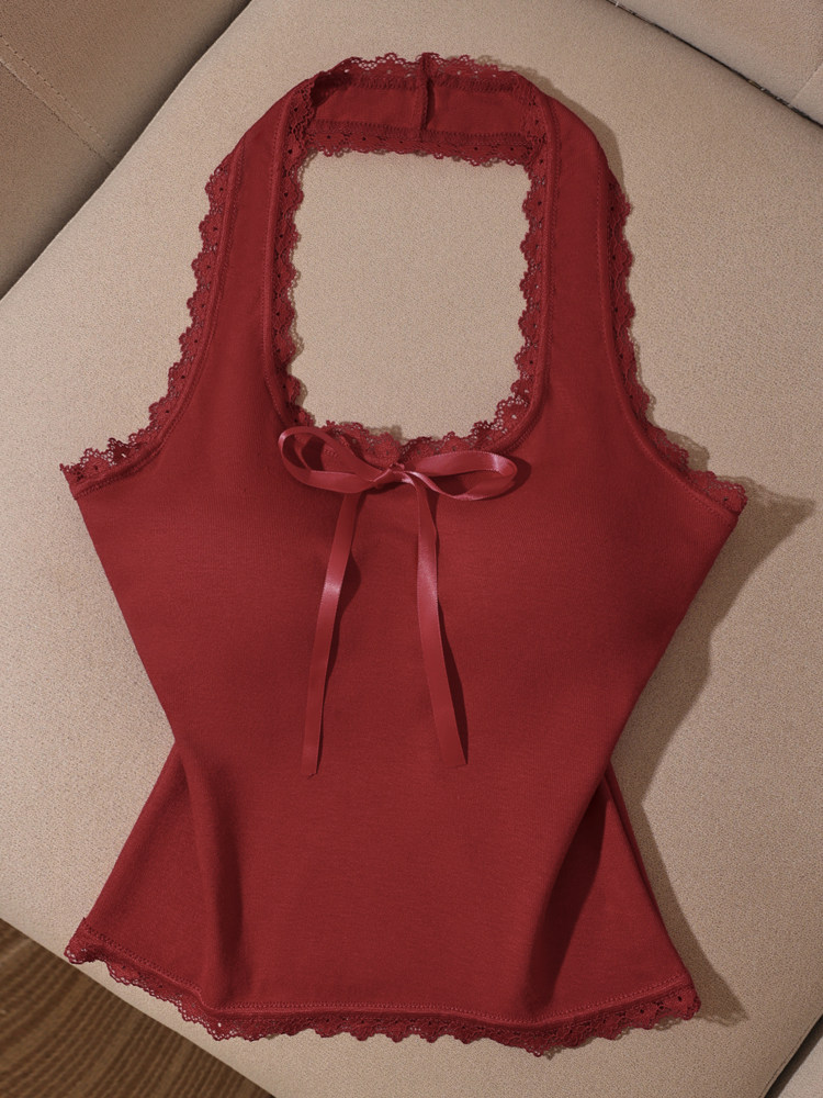 COMPLICATED BABY PADDED HALTERNECK TOP