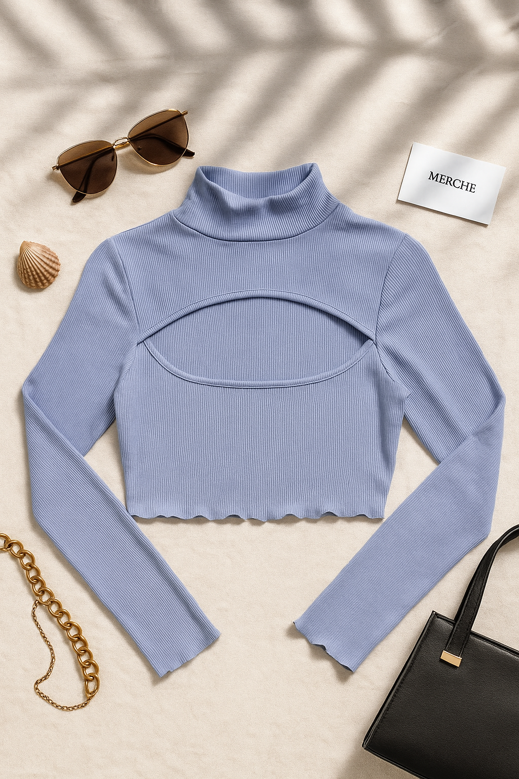 CUT THE CHASE RIBBED TOP