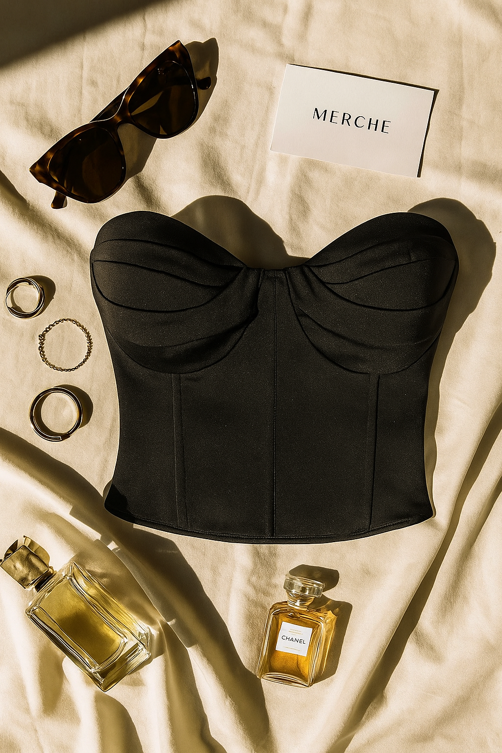HAMPTONS LOVER SWEETHEART BLACK CORSET