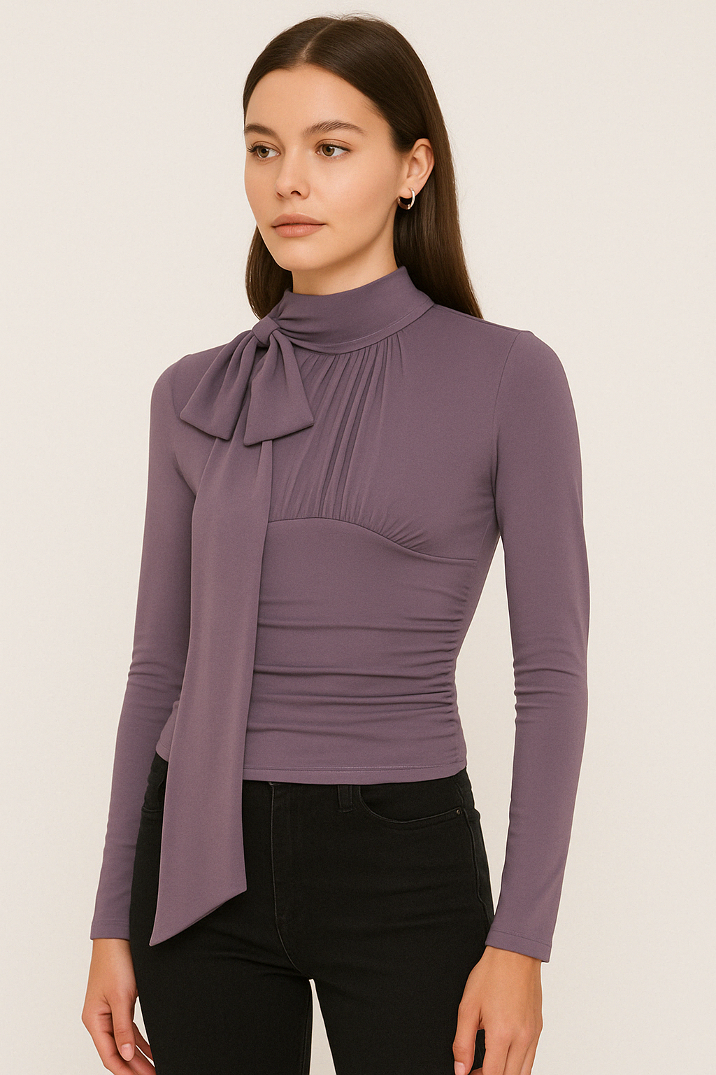 WEEKLY CHAOS LILAC TOP