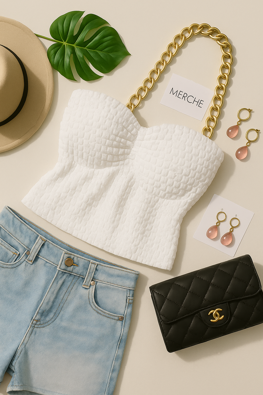 PERFECT PIXIE WHITE PADDED TEXTURED TOP