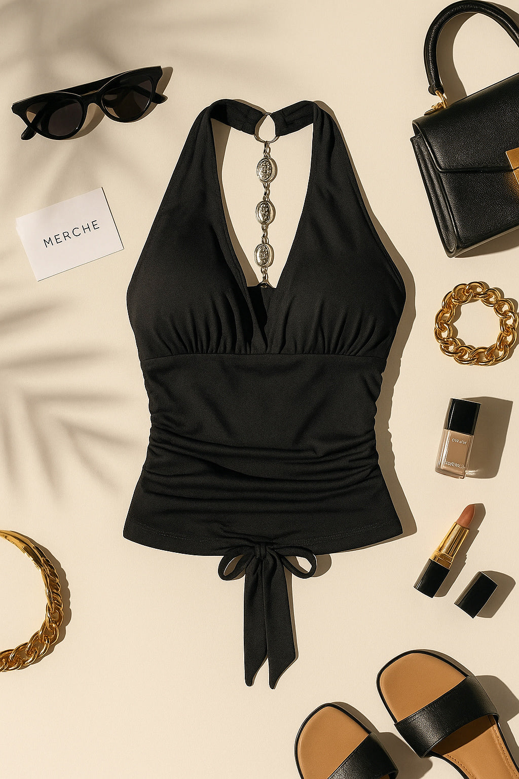 BACKTALK BABE PADDED METAL DETAIL LUXE TOP