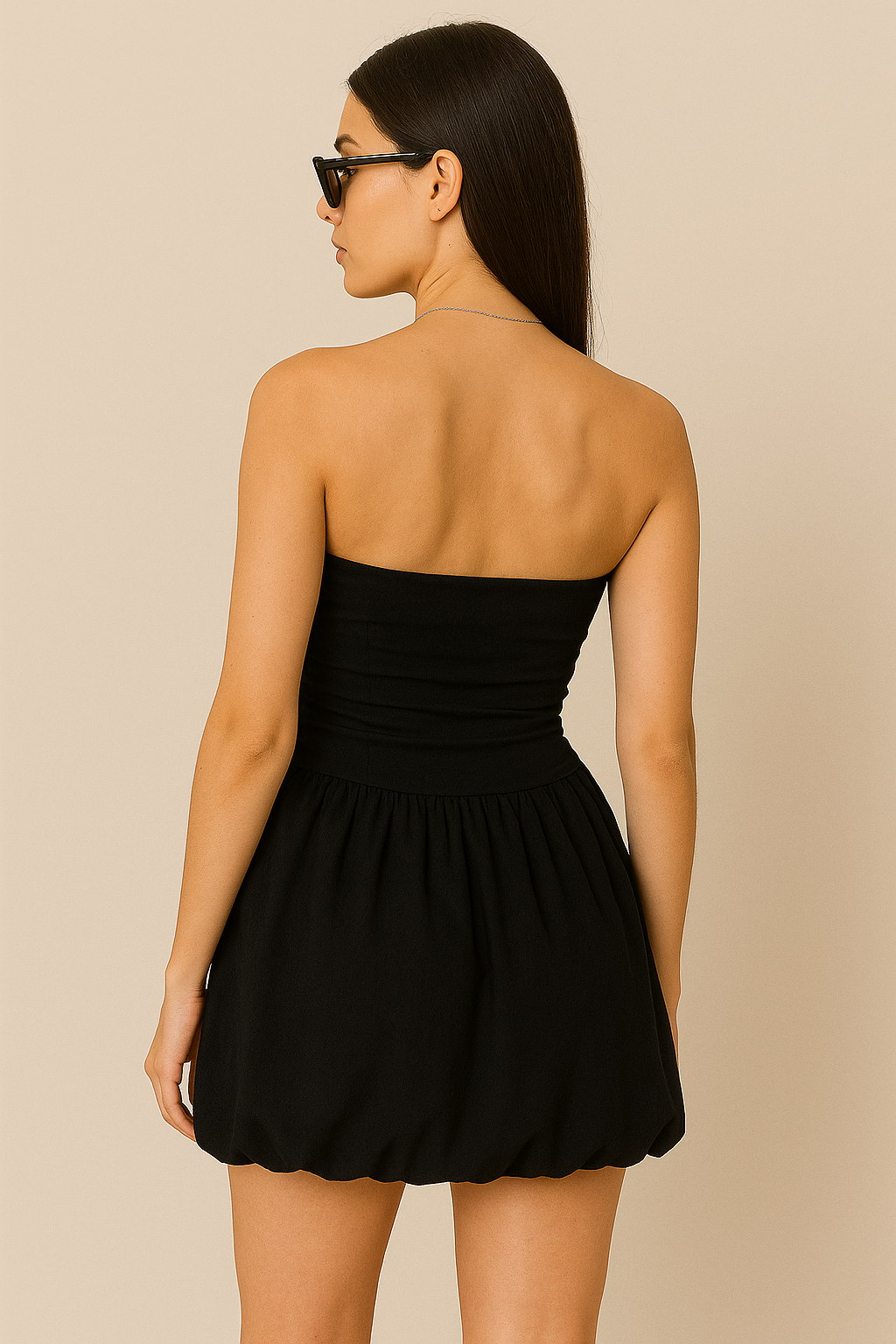 HOME GIRL BLACK BANDEAU DRESS