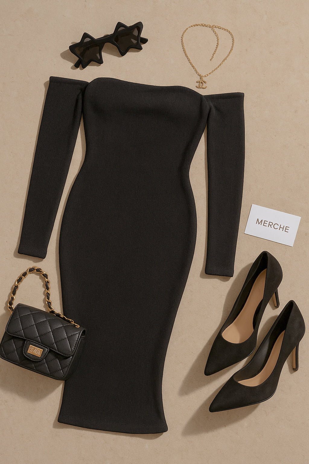 BORN FOR YOU BLACK DRESS