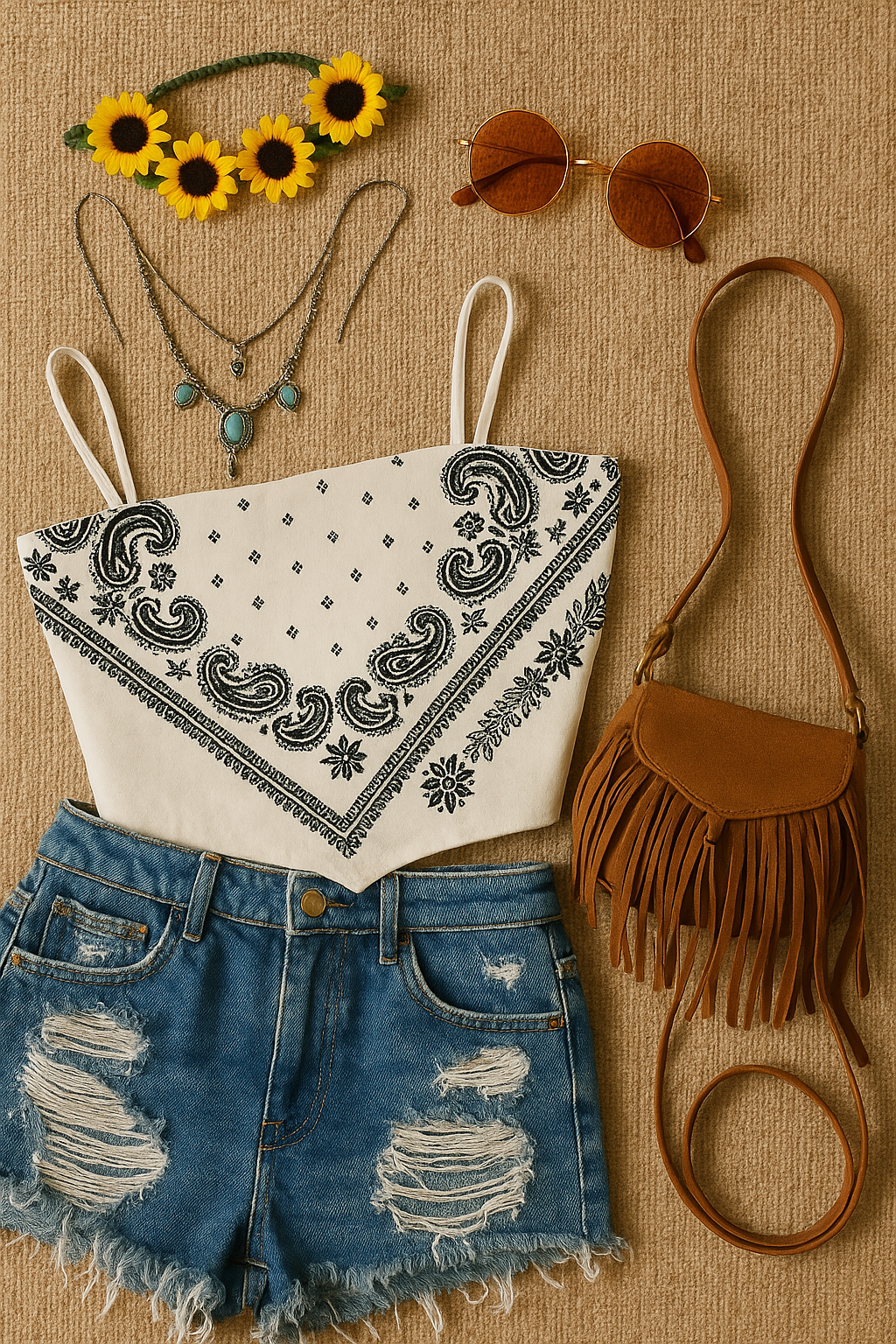 BOHO SOUL SCARF CAMI TOP