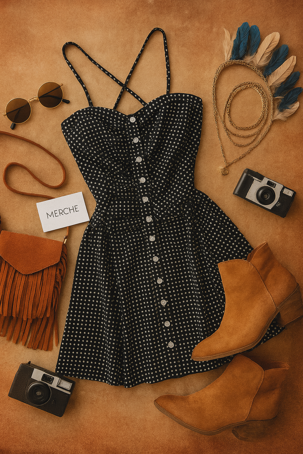 CINDERELLA STORY POLKA MINI DRESS
