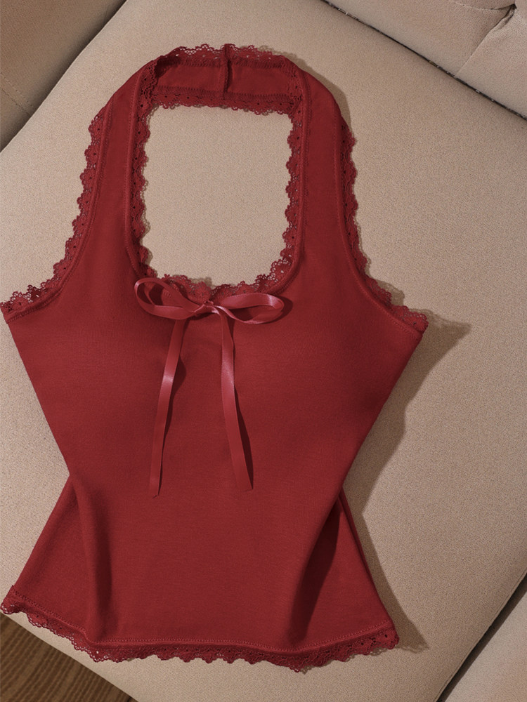 COMPLICATED BABY PADDED HALTERNECK TOP
