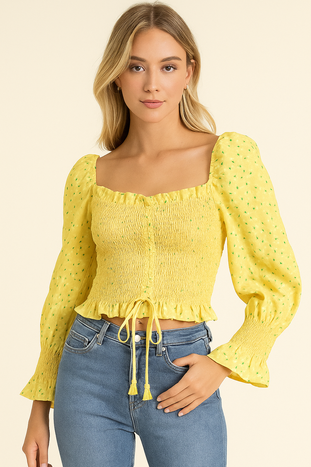MISS SUNSHINE YELLOW FLORAL TOP