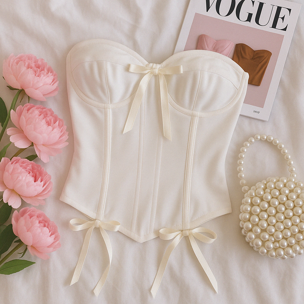 SOCIETY SECRETS WHITE CORSET