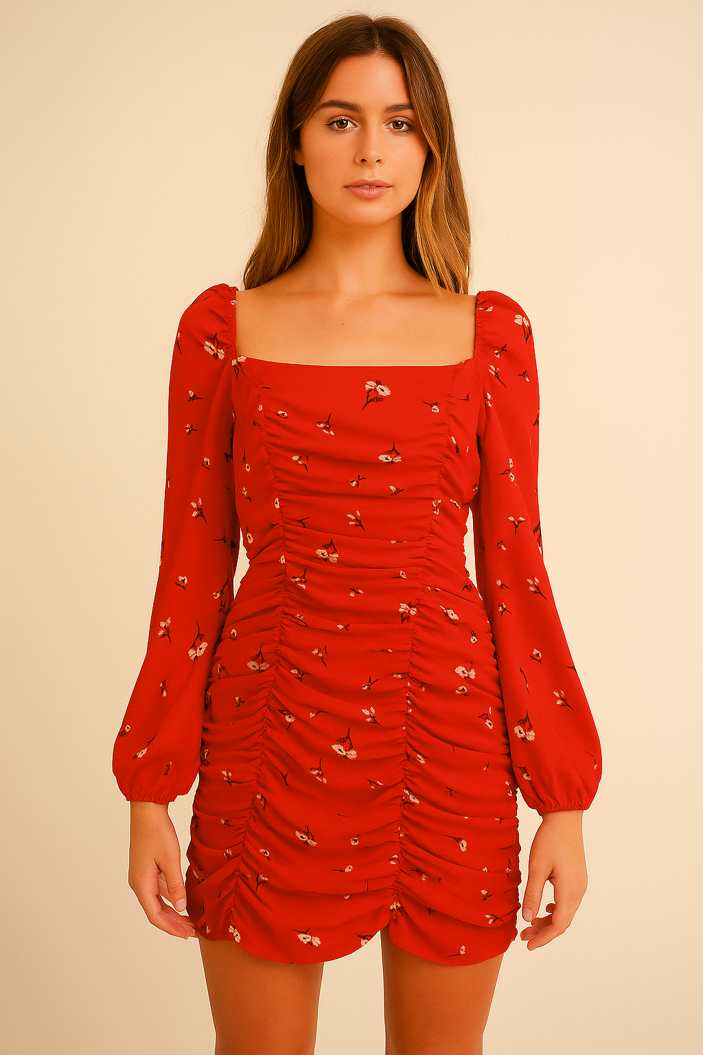 AMALFI FLING RED FLORAL DRESS