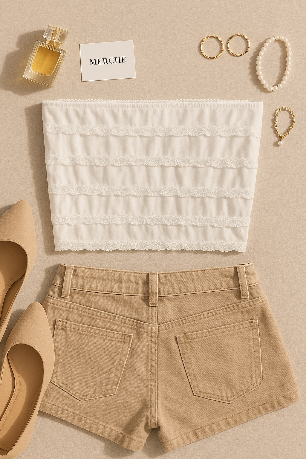 YOUR GIRL LACEY WHITE BANDEAU TOP