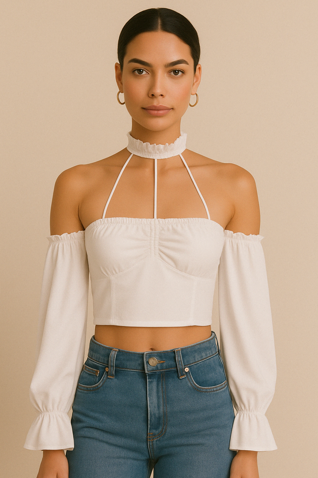 OFFBEAT MUSE CHOKER WHITE TOP