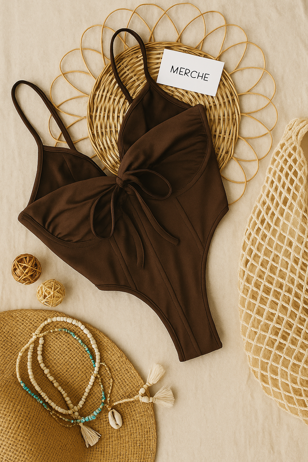 DARE YOU BONING DETAIL BROWN TOP