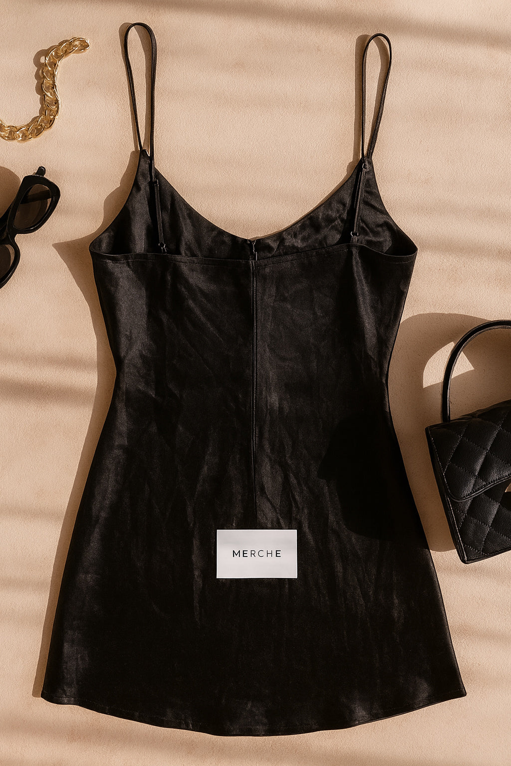 HYPE GIRL SATIN BLACK LUXE DRESS