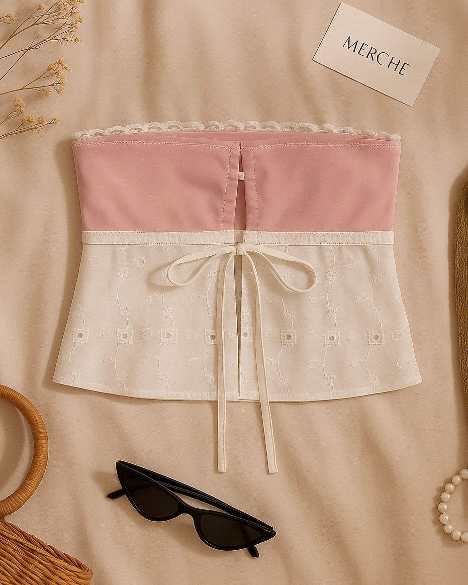 COCONUT CABANA PINK BANDEAU TOP