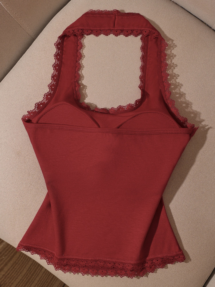 COMPLICATED BABY PADDED HALTERNECK TOP