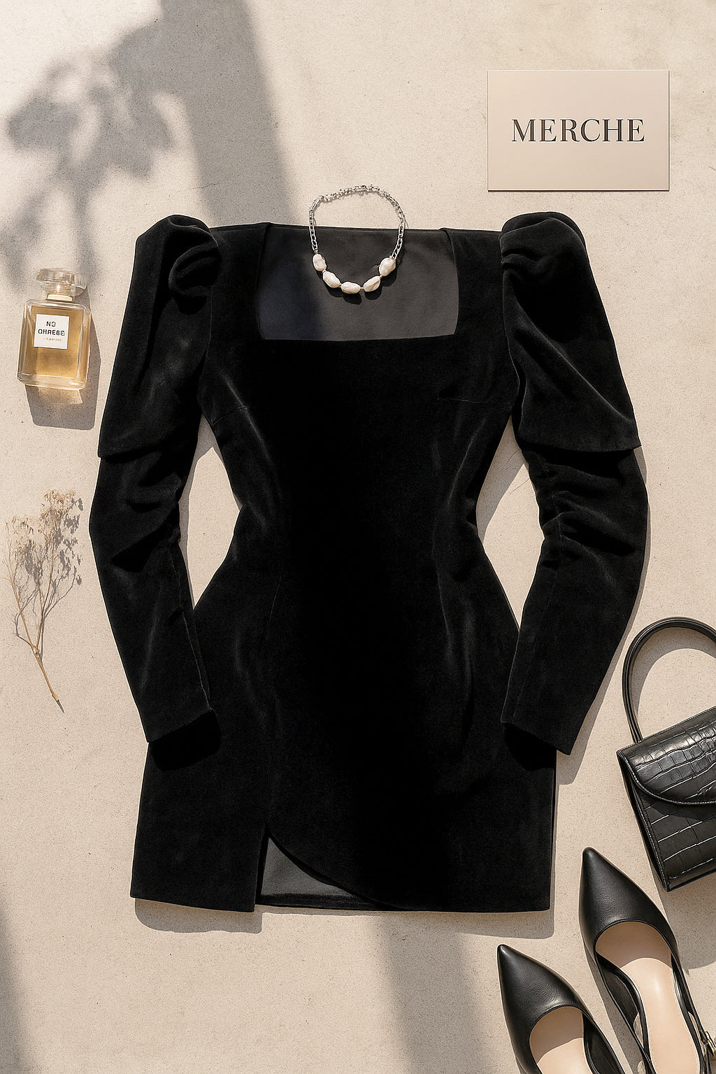 MY STORY SUEDE LUXE BLACK DRESS