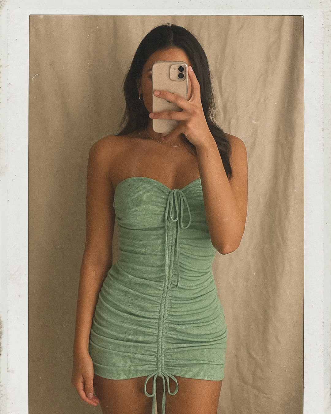 MAKE A WAY MINTY BANDEAU DRESS