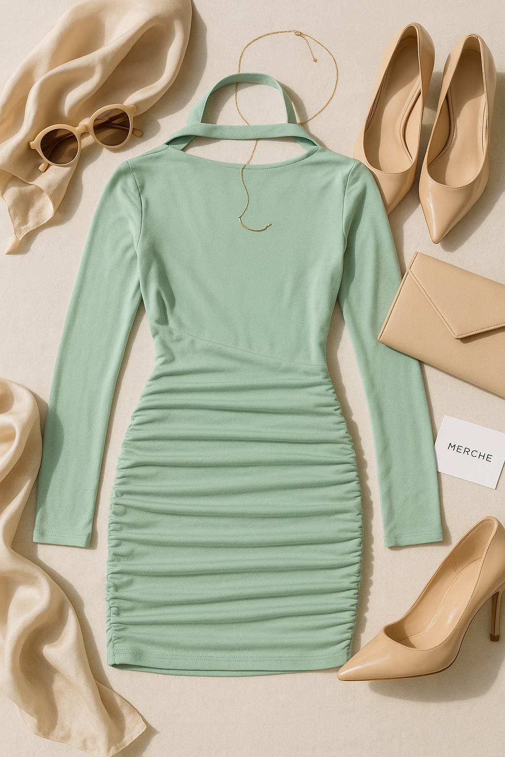 CHIC BUSINESS MINT GREEN DRESS
