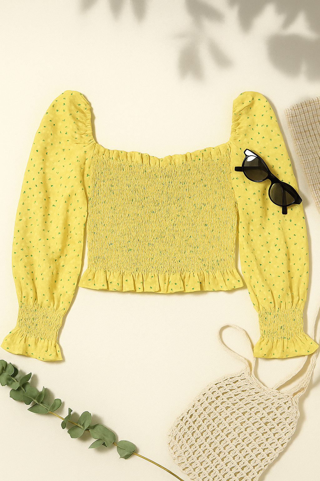 MISS SUNSHINE YELLOW FLORAL TOP