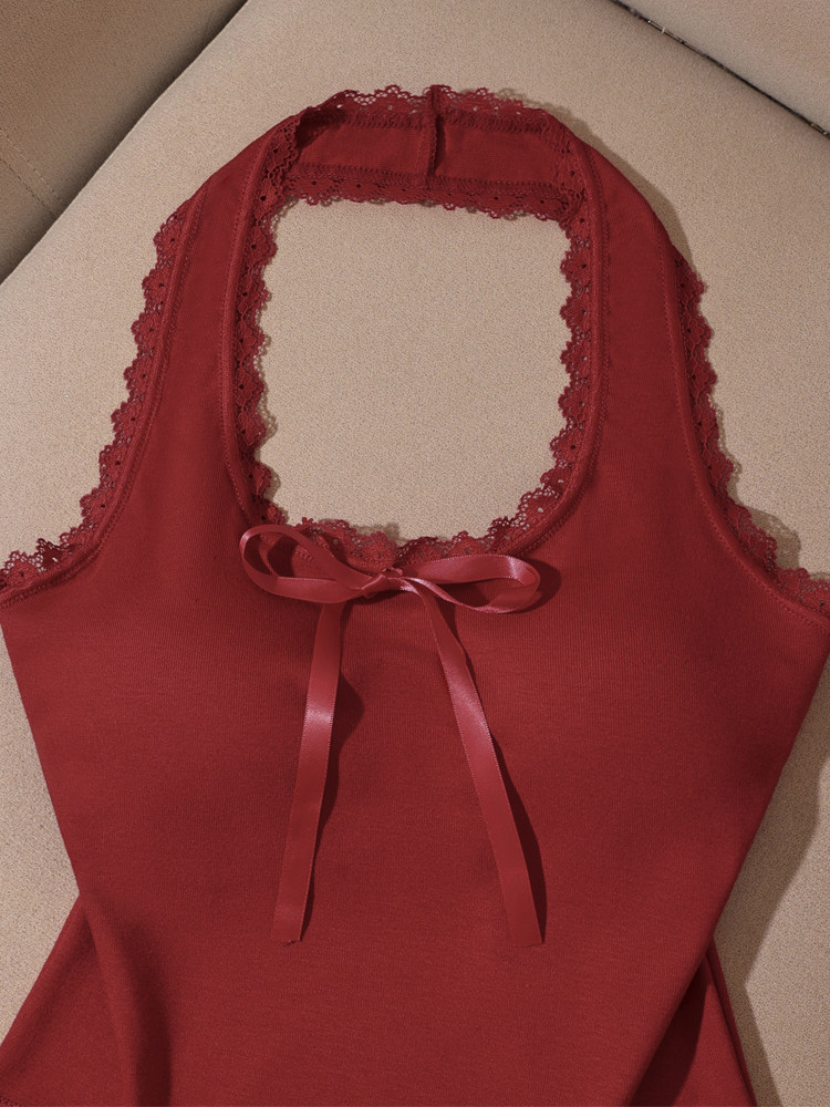 COMPLICATED BABY PADDED HALTERNECK TOP