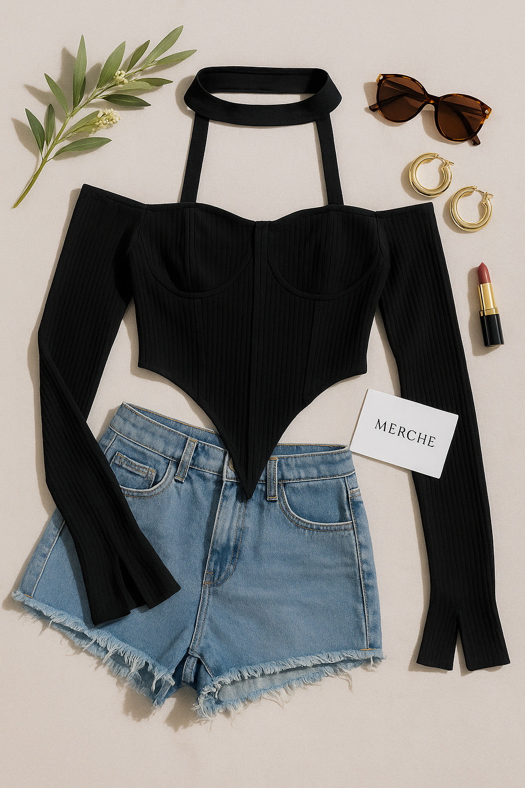 HALO SIGN CHOKER BLACK TOP