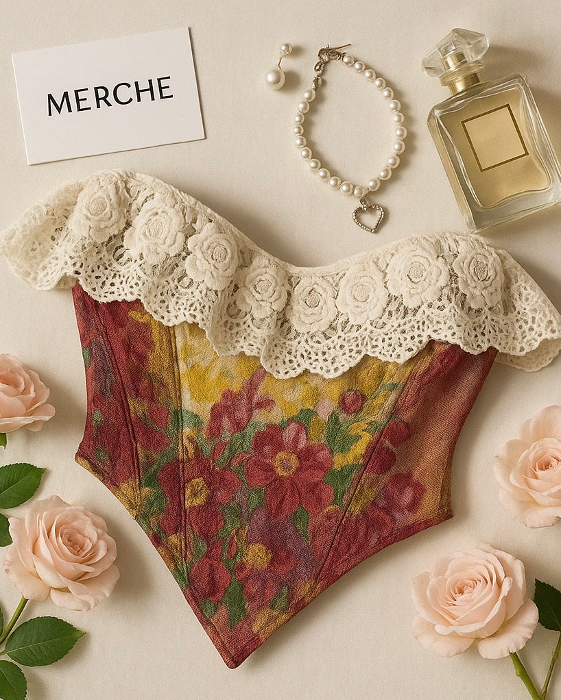 OLD SOUL JACQUARD LACE CORSET