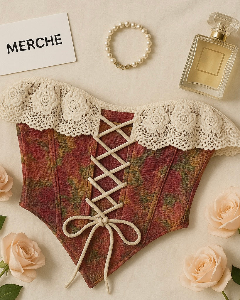 OLD SOUL JACQUARD LACE CORSET