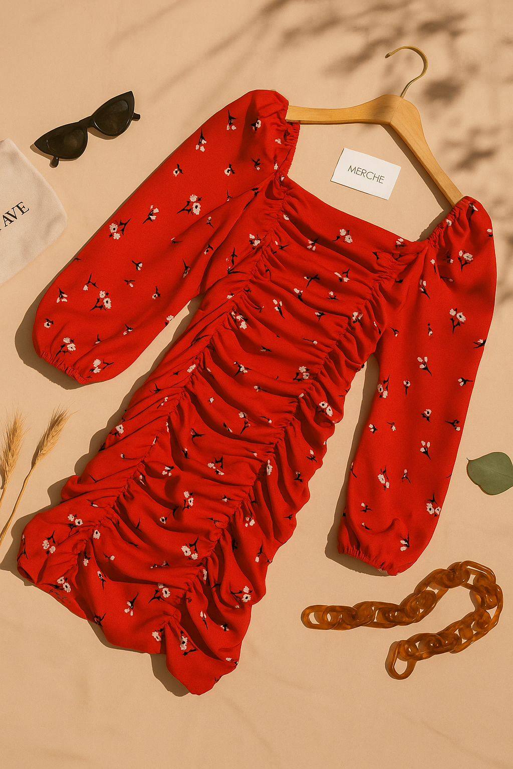 AMALFI FLING RED FLORAL DRESS