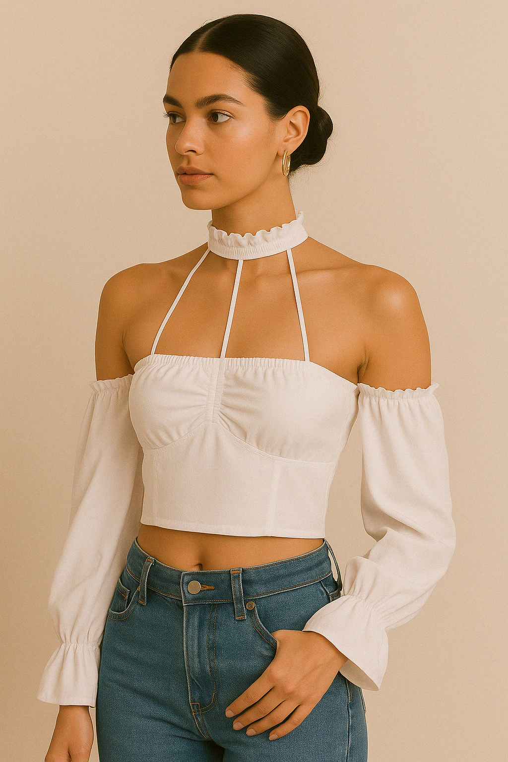 OFFBEAT MUSE CHOKER WHITE TOP