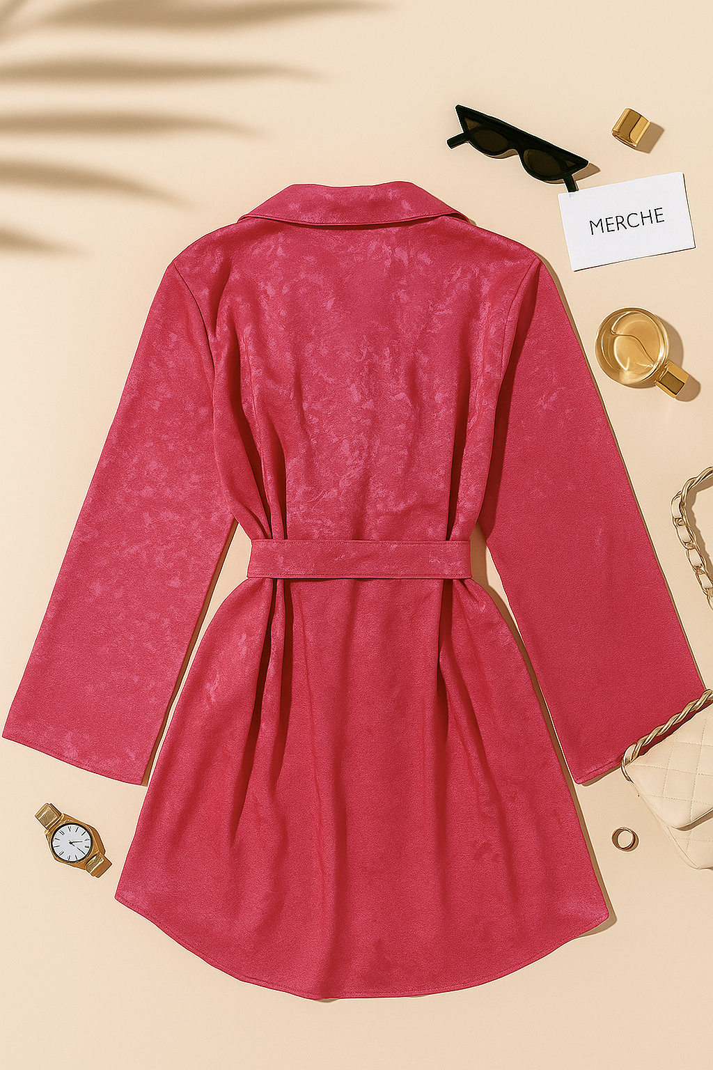 HOTLINE LUXE SATIN SHIRT DRESS