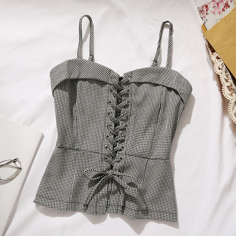 SMALL TALK CHECKS CAMI TOP