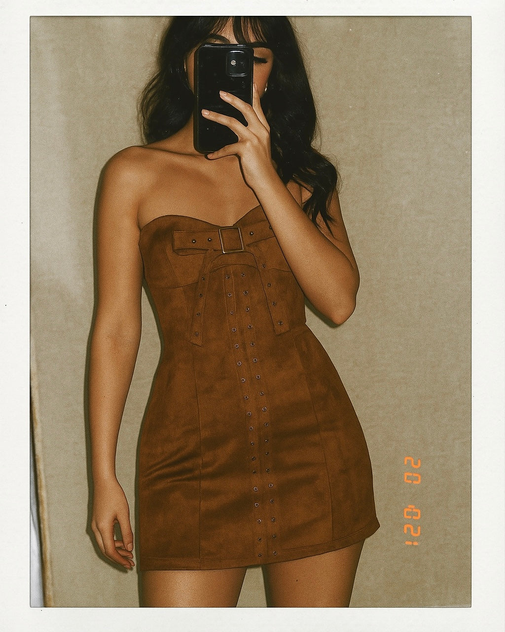FOREVER VIBES BROWN BODYCON DRESS