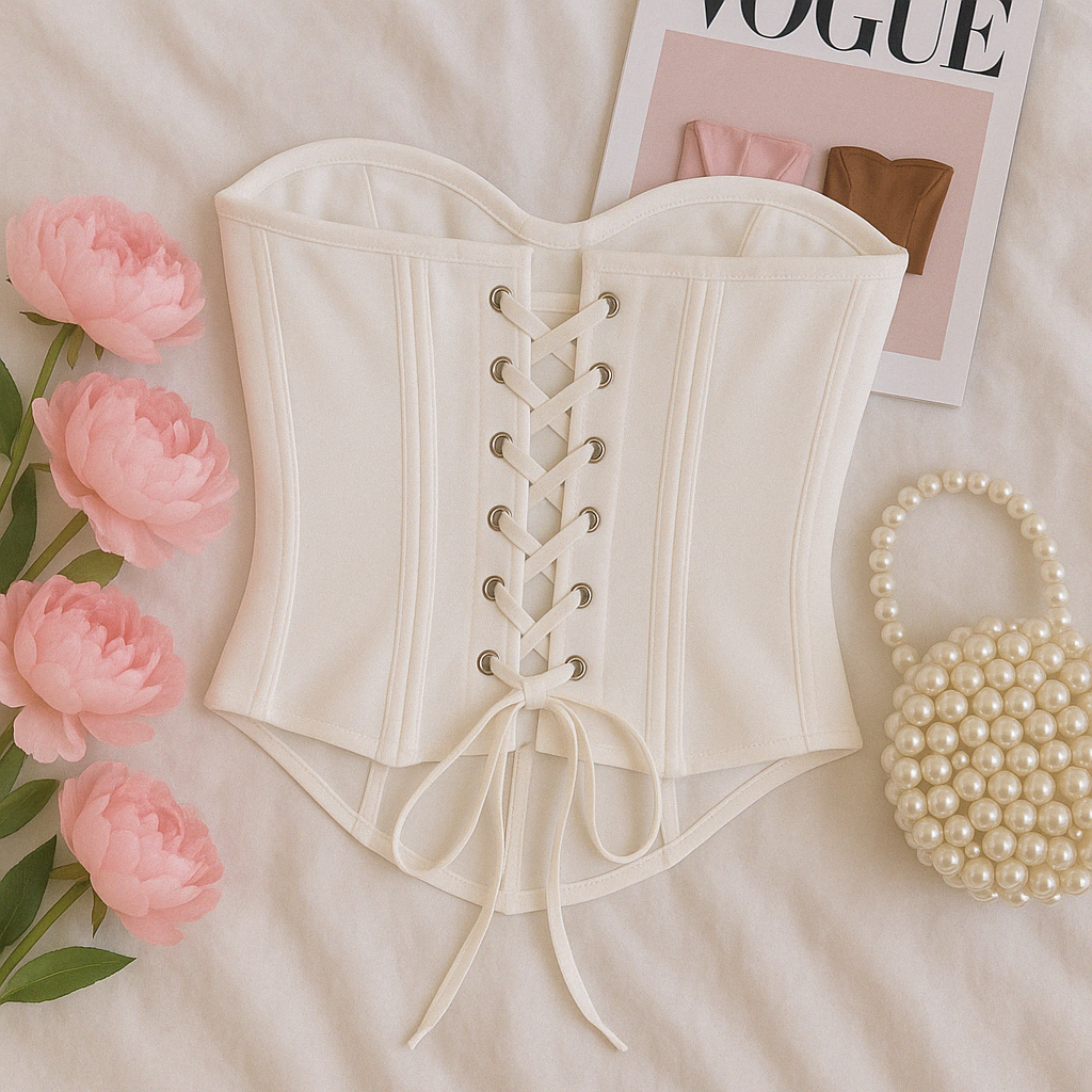 SOCIETY SECRETS WHITE CORSET