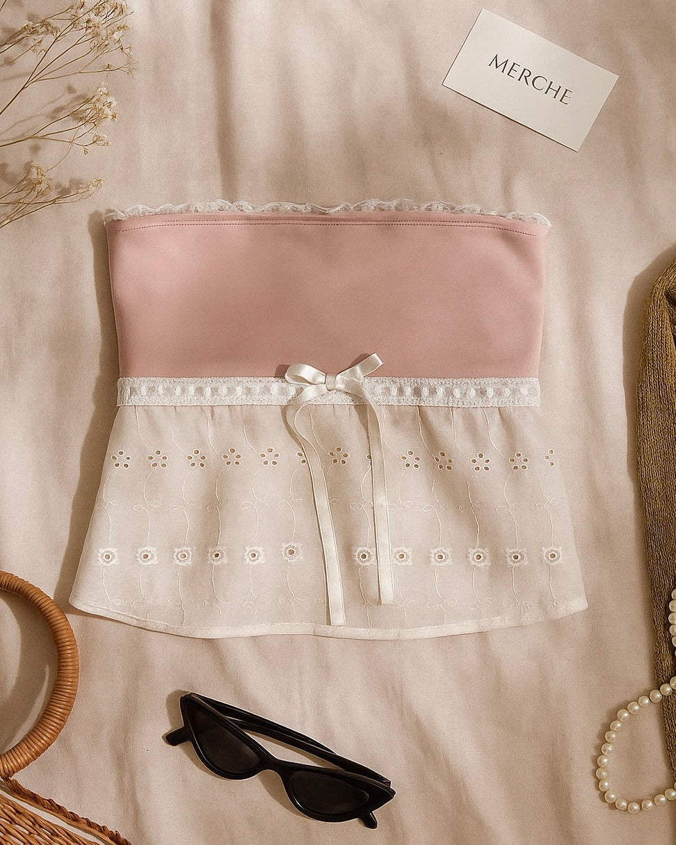 COCONUT CABANA PINK BANDEAU TOP