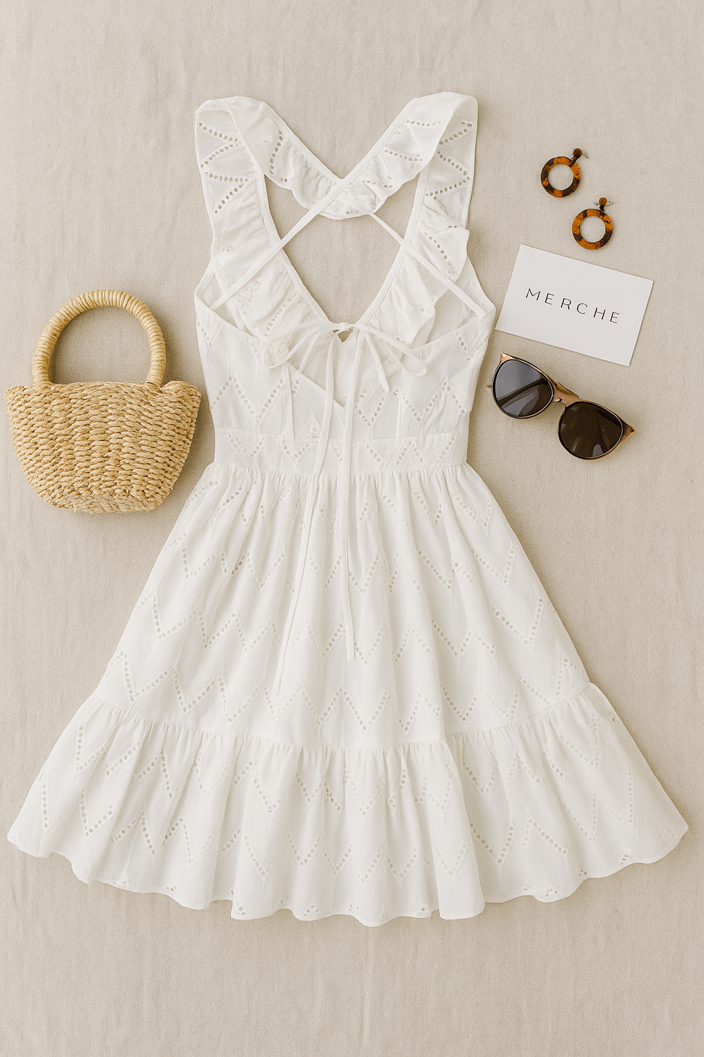 MINE OH MINE EYELET WHITE DRESS