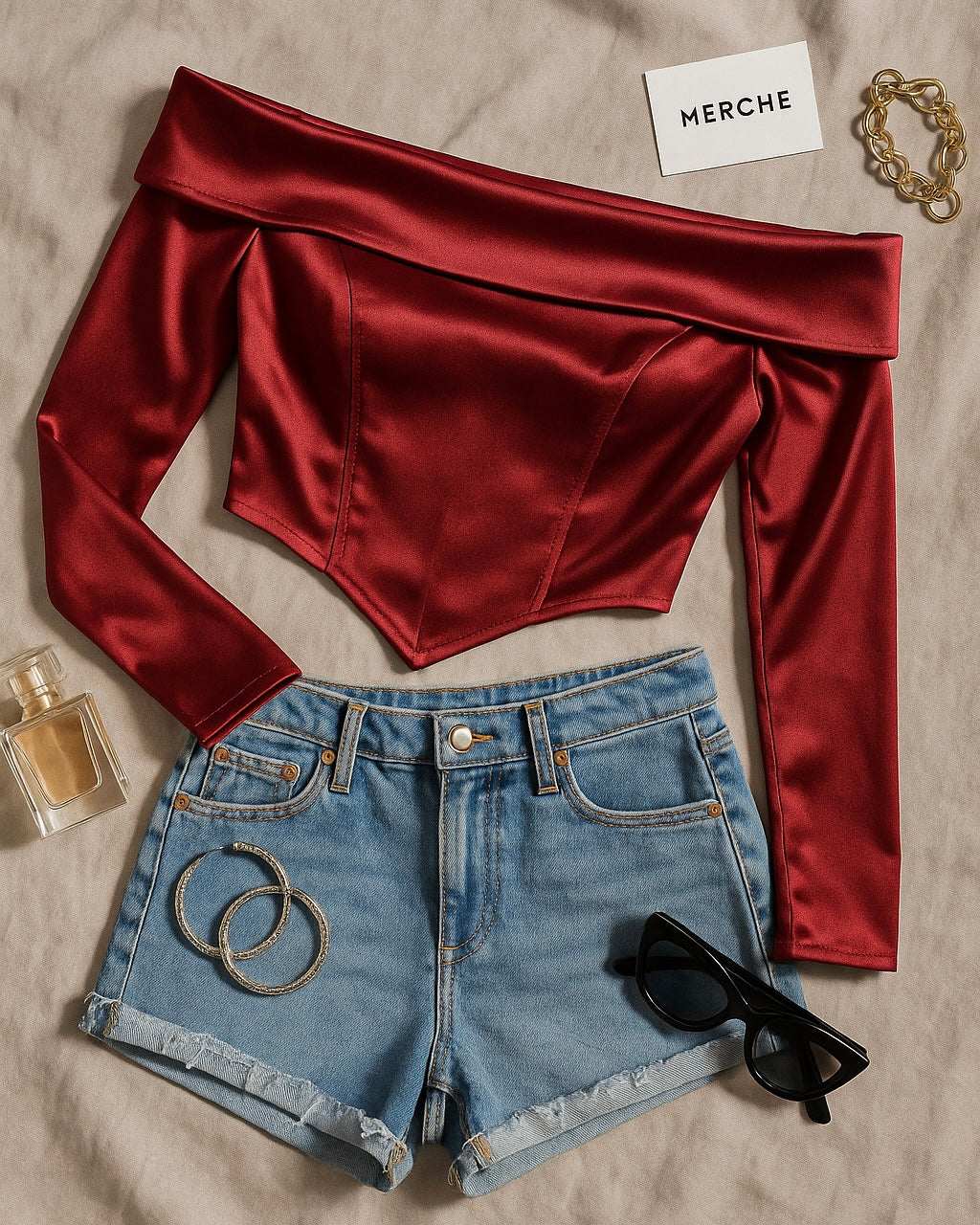 TURN HEADS LUXE RED OFF-SHOULDER TOP