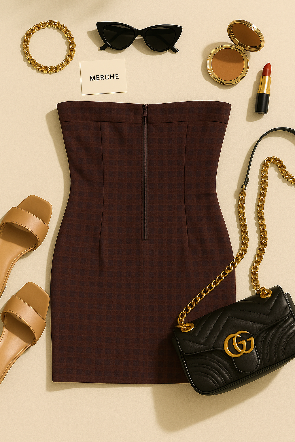 GLAMOUR STORY BANDEAU DRESS