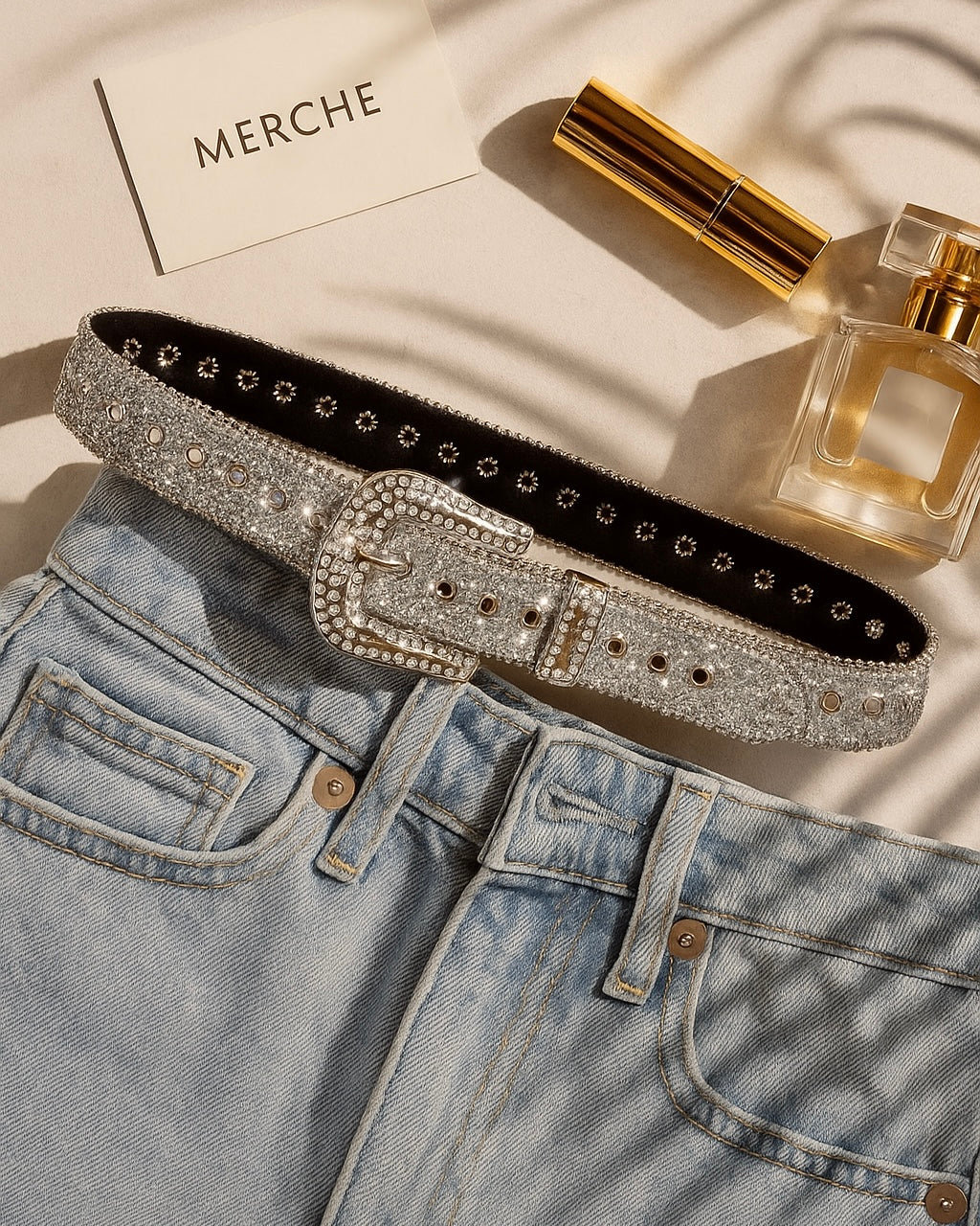 BUCKLE UP BUTTERCUP DIAMOND EMBELLISHED BELT