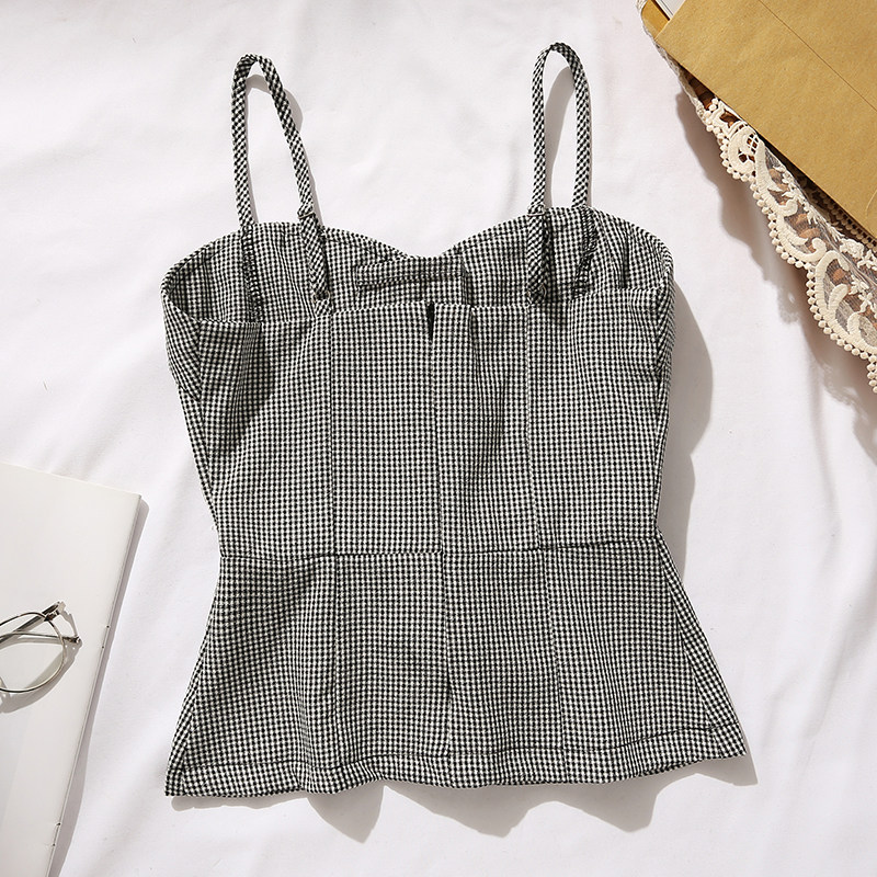 SMALL TALK CHECKS CAMI TOP