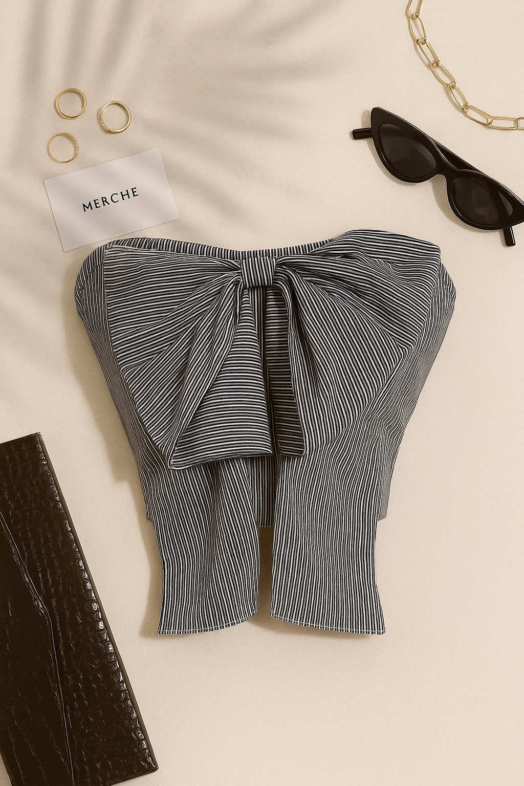 MONACO MUSE MASSIVE BOW BANDEAU TOP
