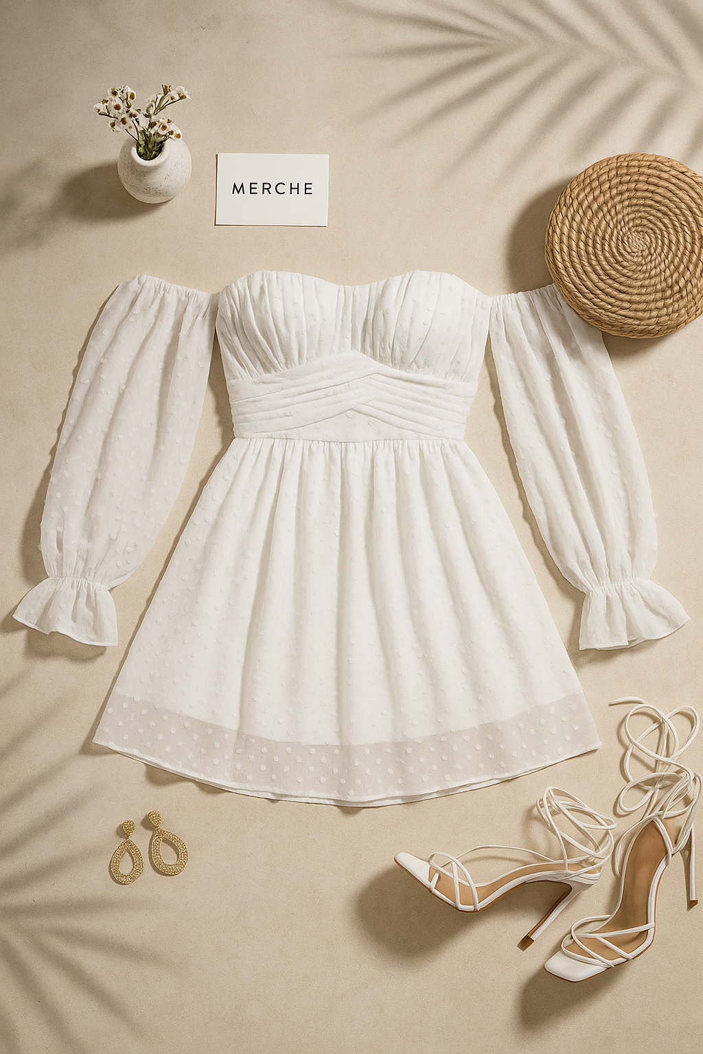 ICONIC BEAUTY SLASH WHITE DRESS