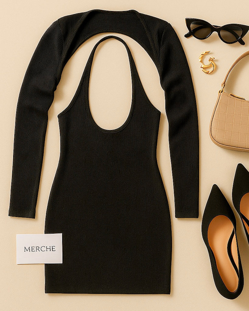 SOUTHERN STORY BLACK TWO-PIECE DRESS