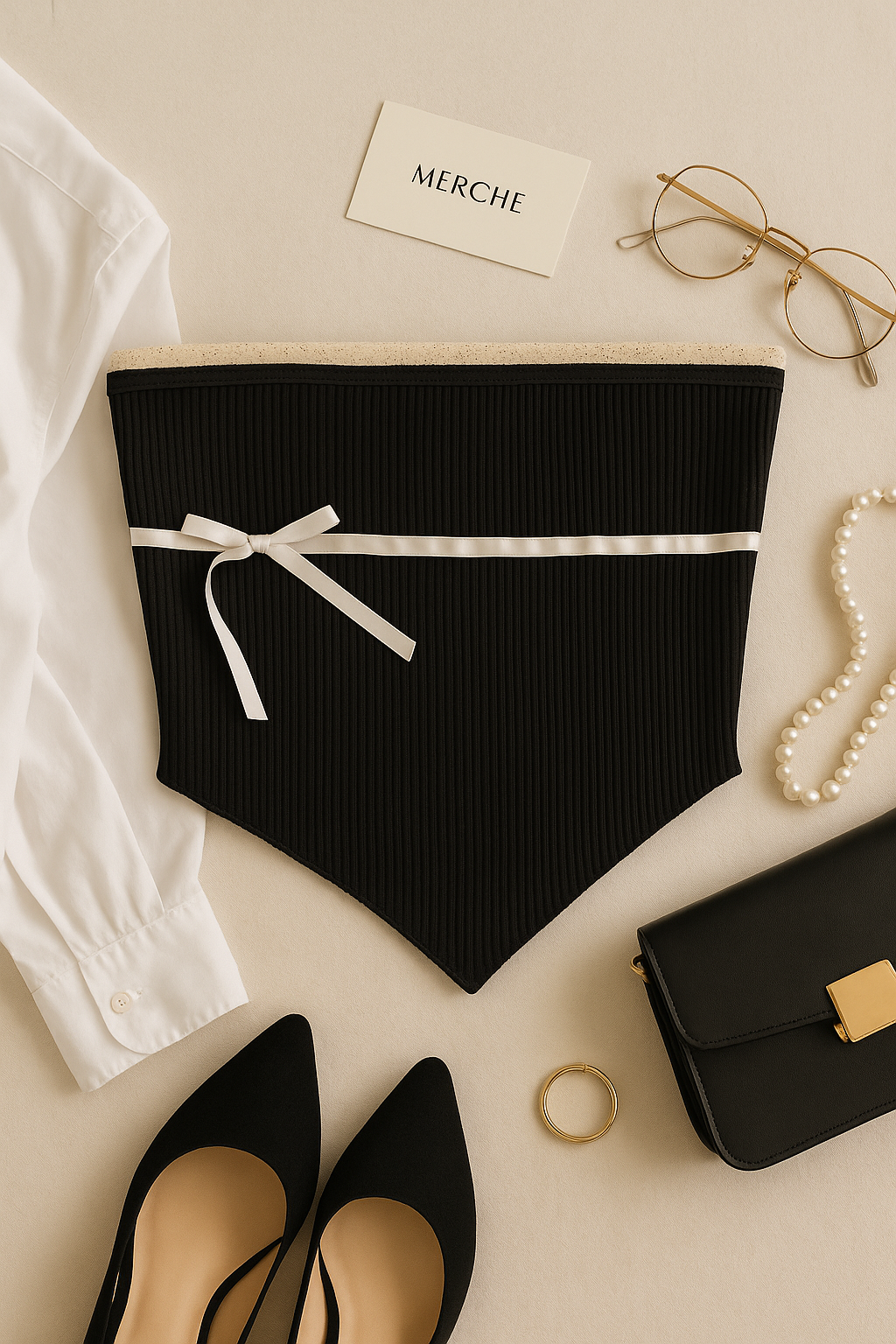 VIBE OF FUN KNITTED ASYMMETRICAL BANDEAU TOP