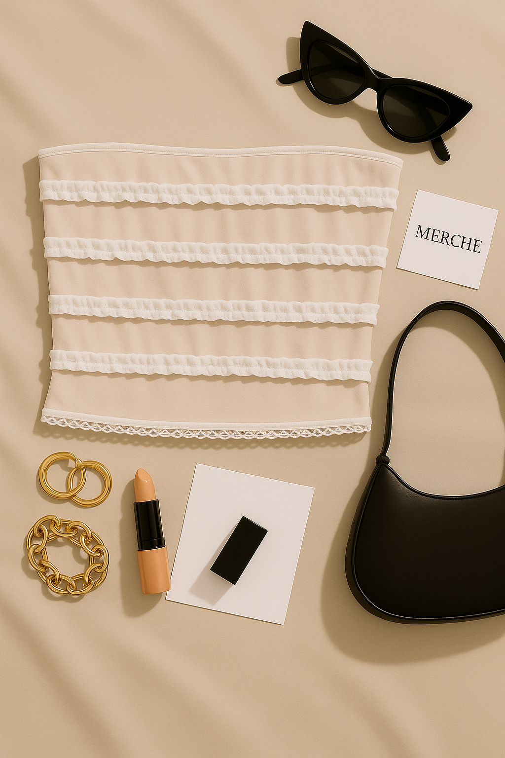 SUMMERY CHARM FRILL BANDEAU TOP