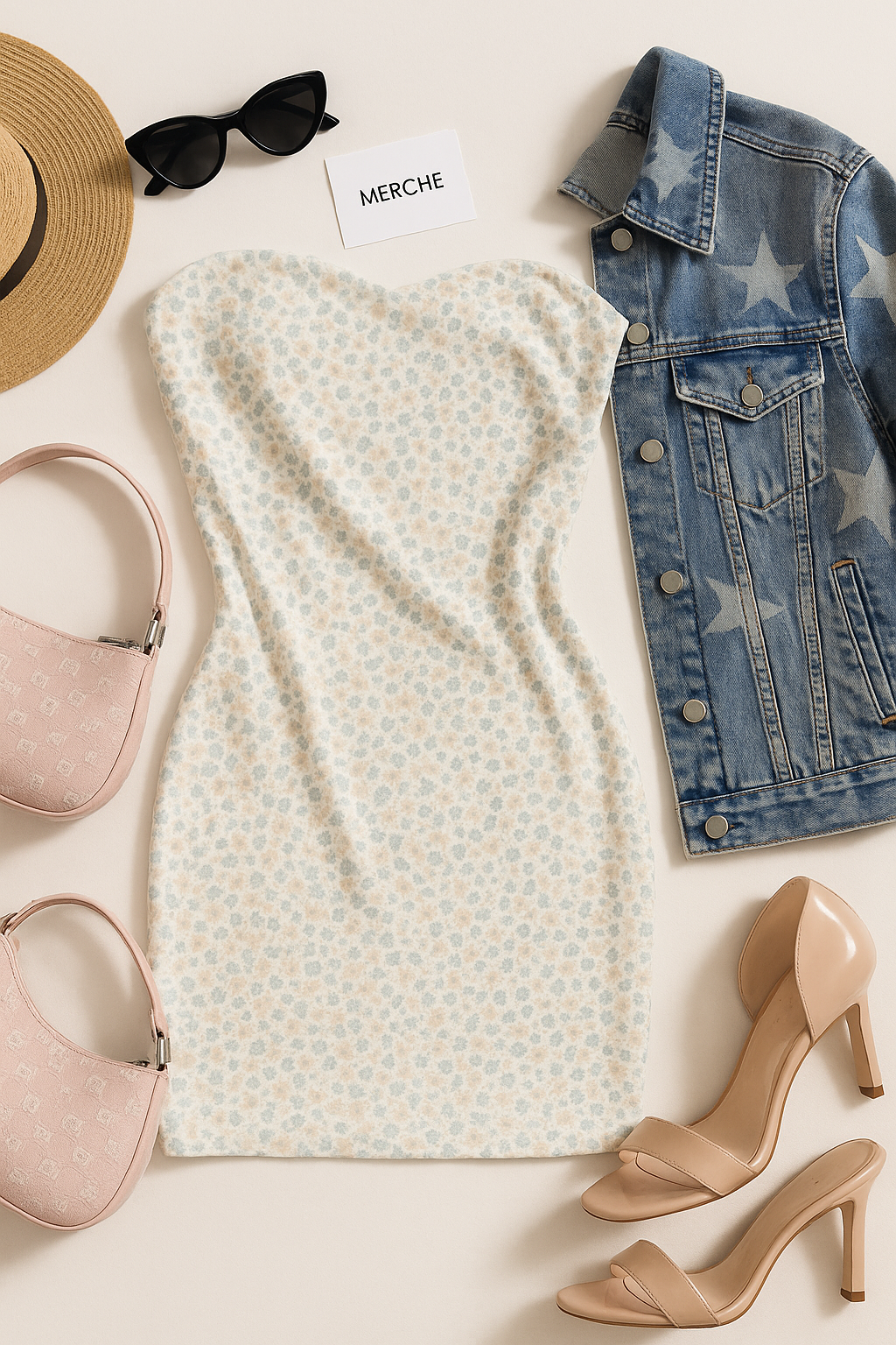 CAPRI CALLING FLORAL BANDEAU DRESS