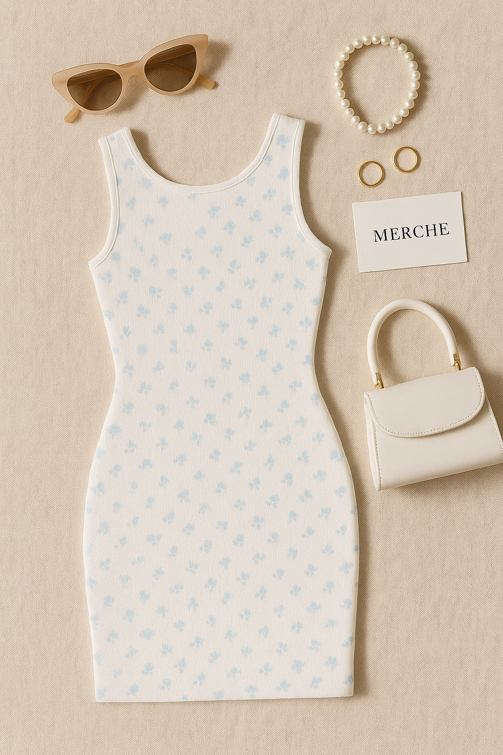 BEACH HOUR DITSY DAY DRESS