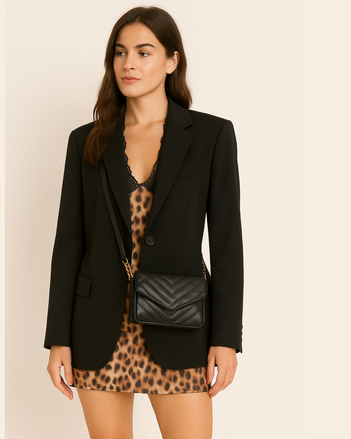 A LITTLE WILD HALTERNECK DRESS